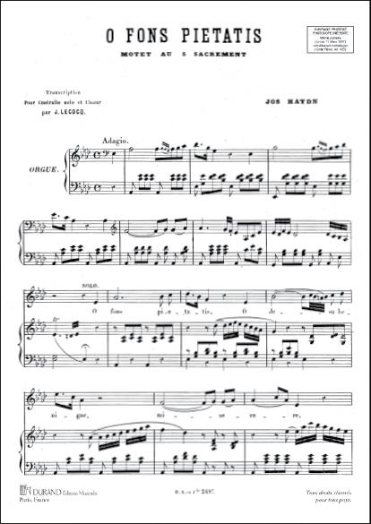 O Fons Pietatis Choeur